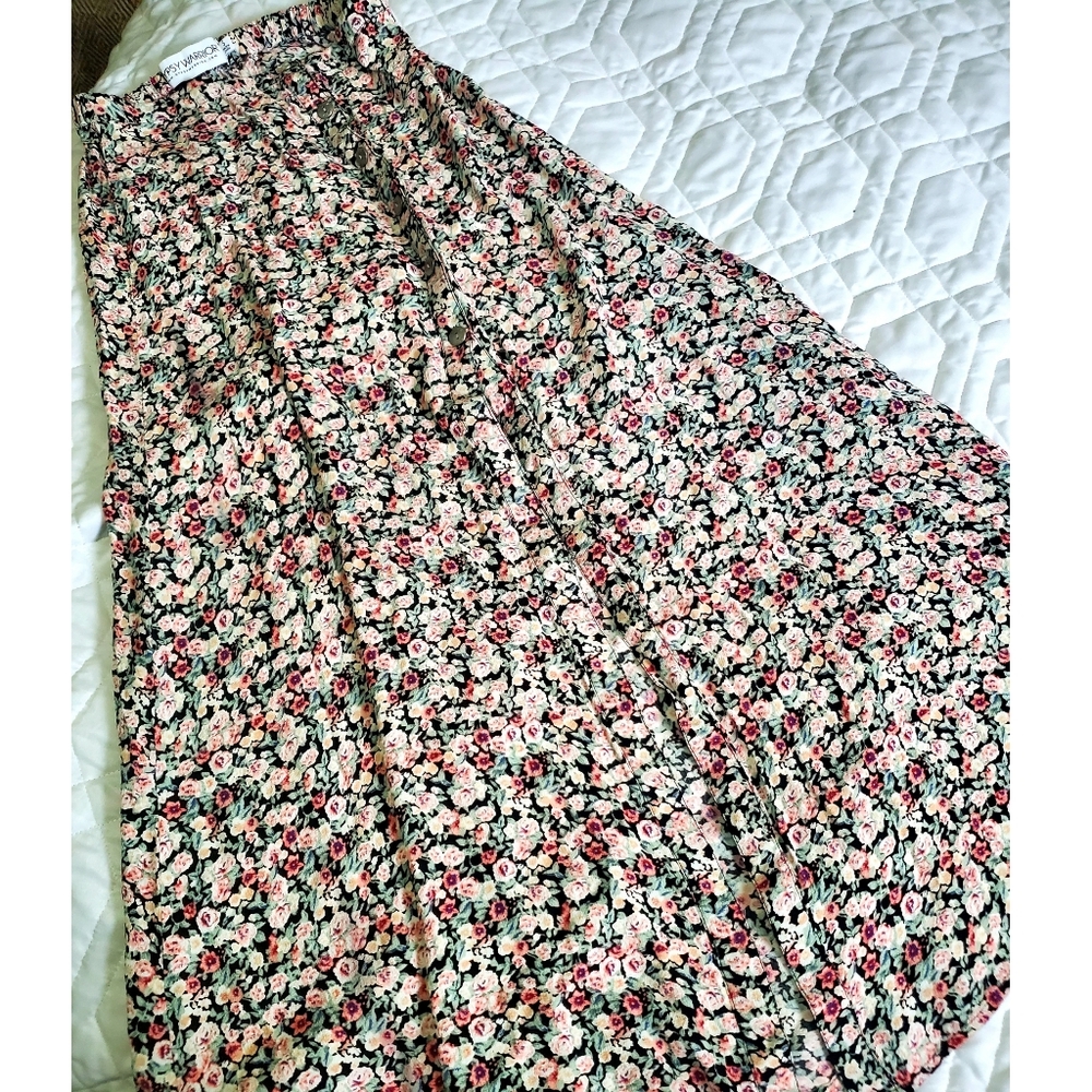 Floral maxi skirt